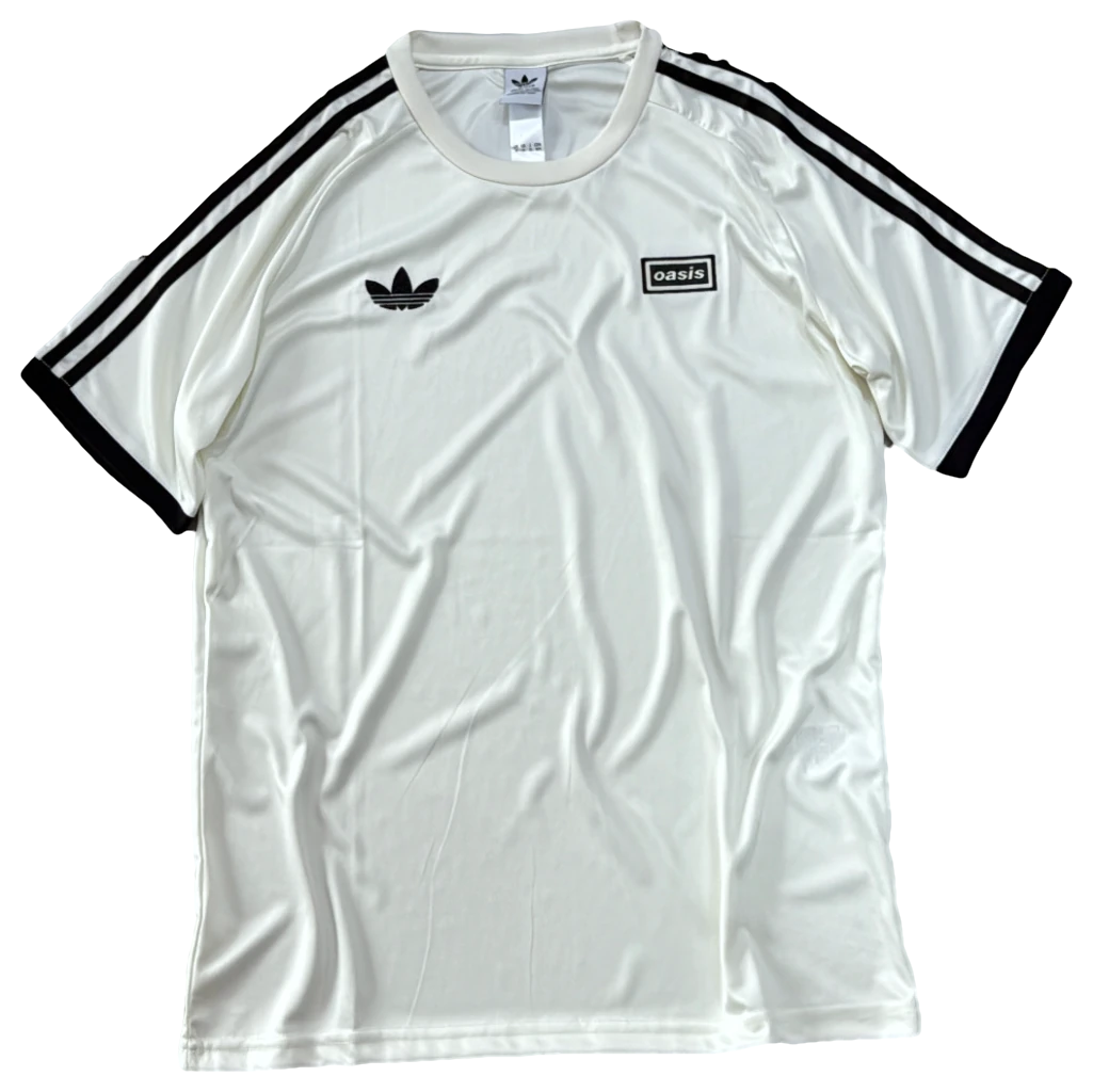 Camisa adidas × Oasis, off-white, frente