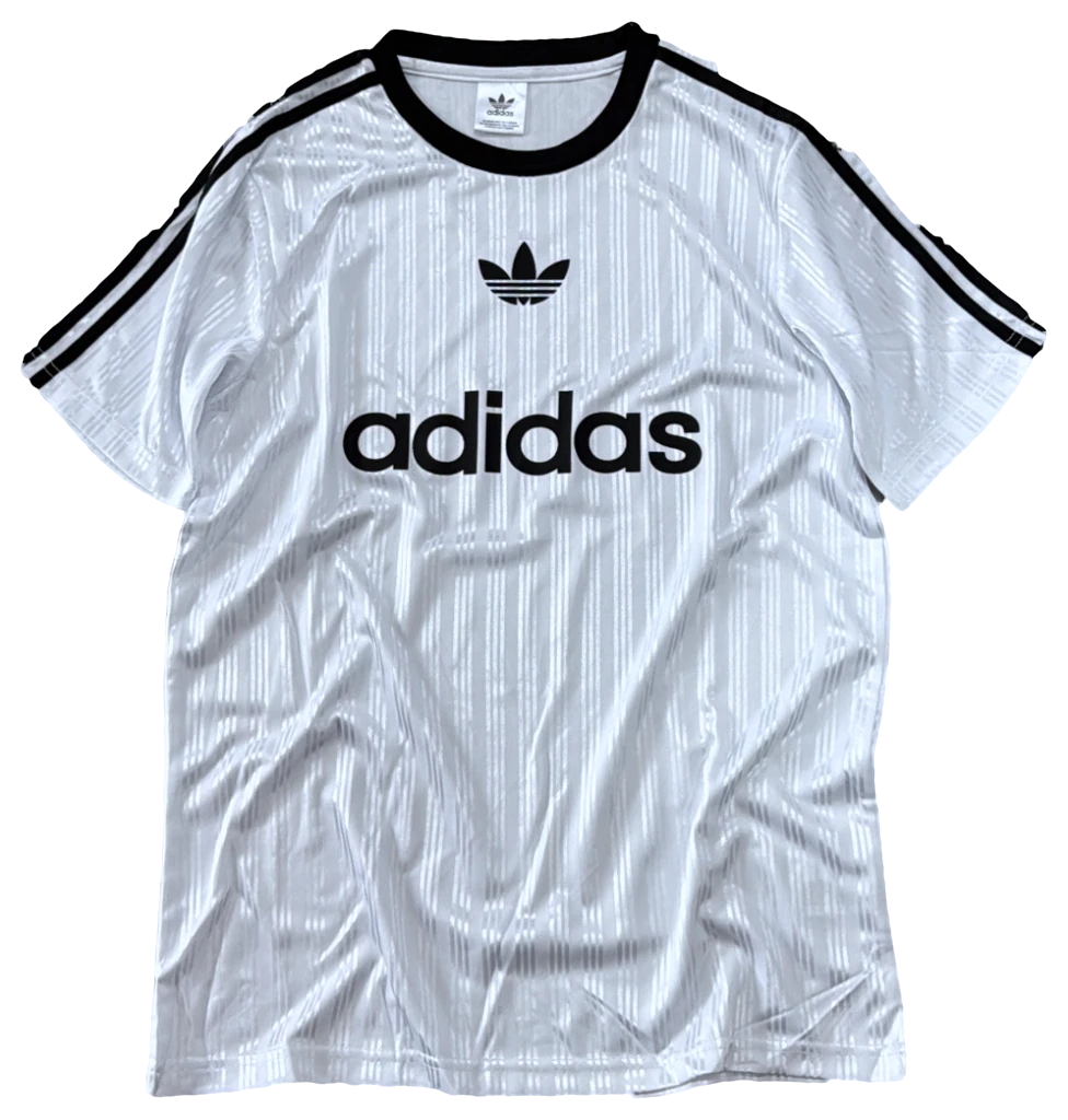 Camisa adidas Branca, logo grande, frente