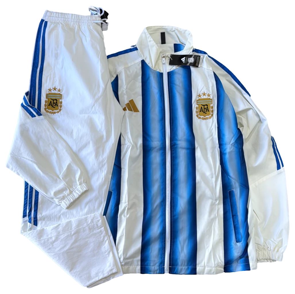 Conjunto Argentina Branco e celeste, frente