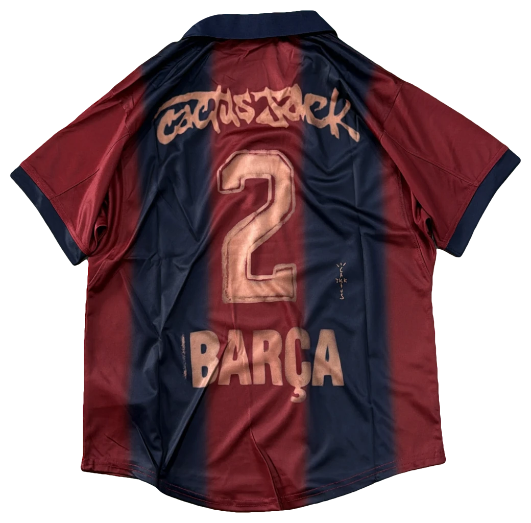 Camisa Barcelona × Travis Scott, costas