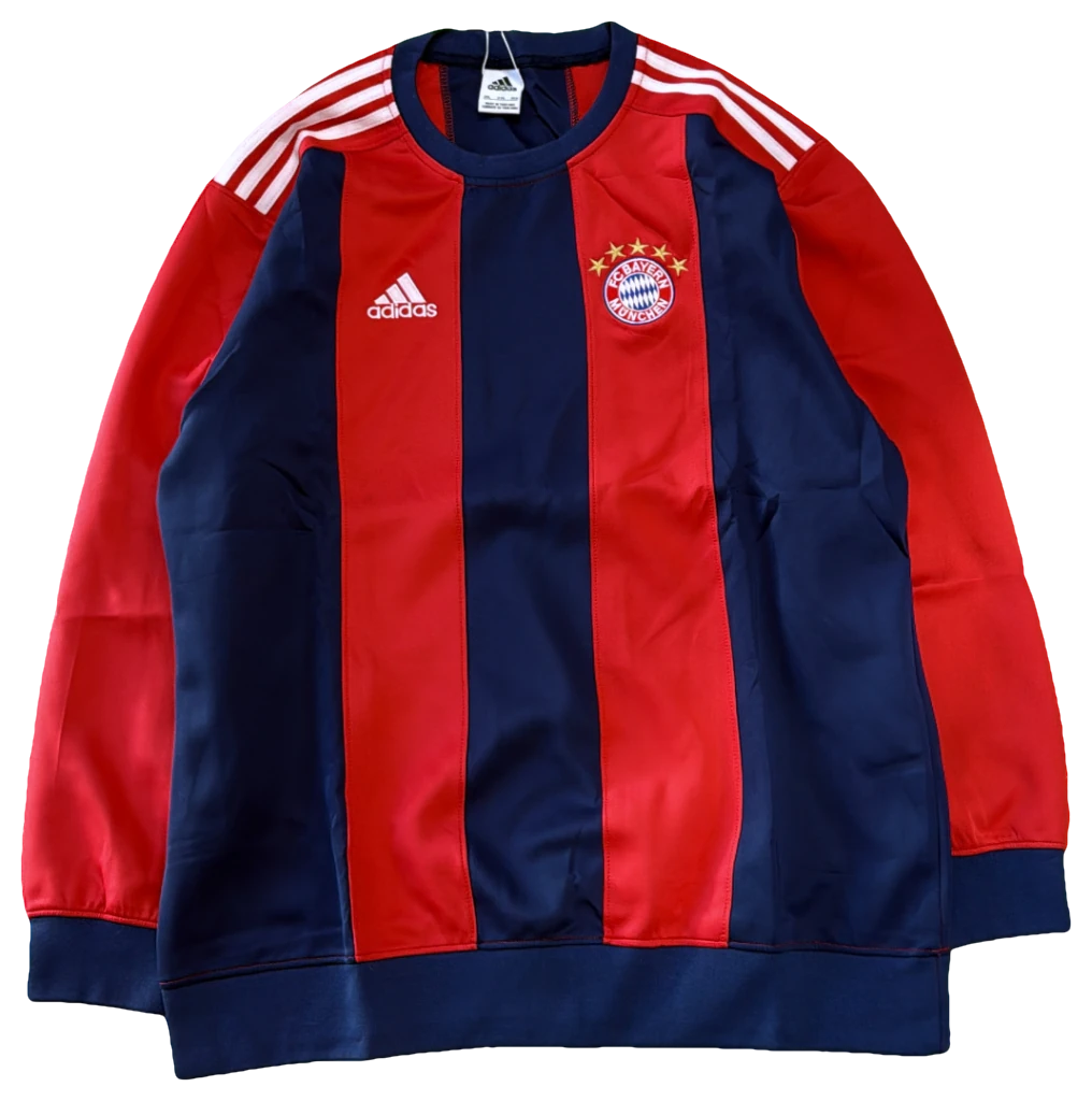 Blusa Bayern de Munique Listrada vermelha e azul, frente