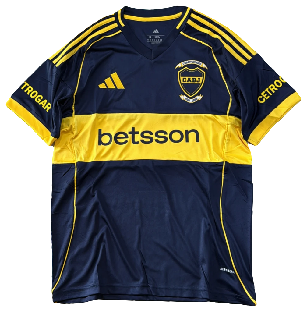 Camisa Boca Juniors Titular azul e amarela, frente
