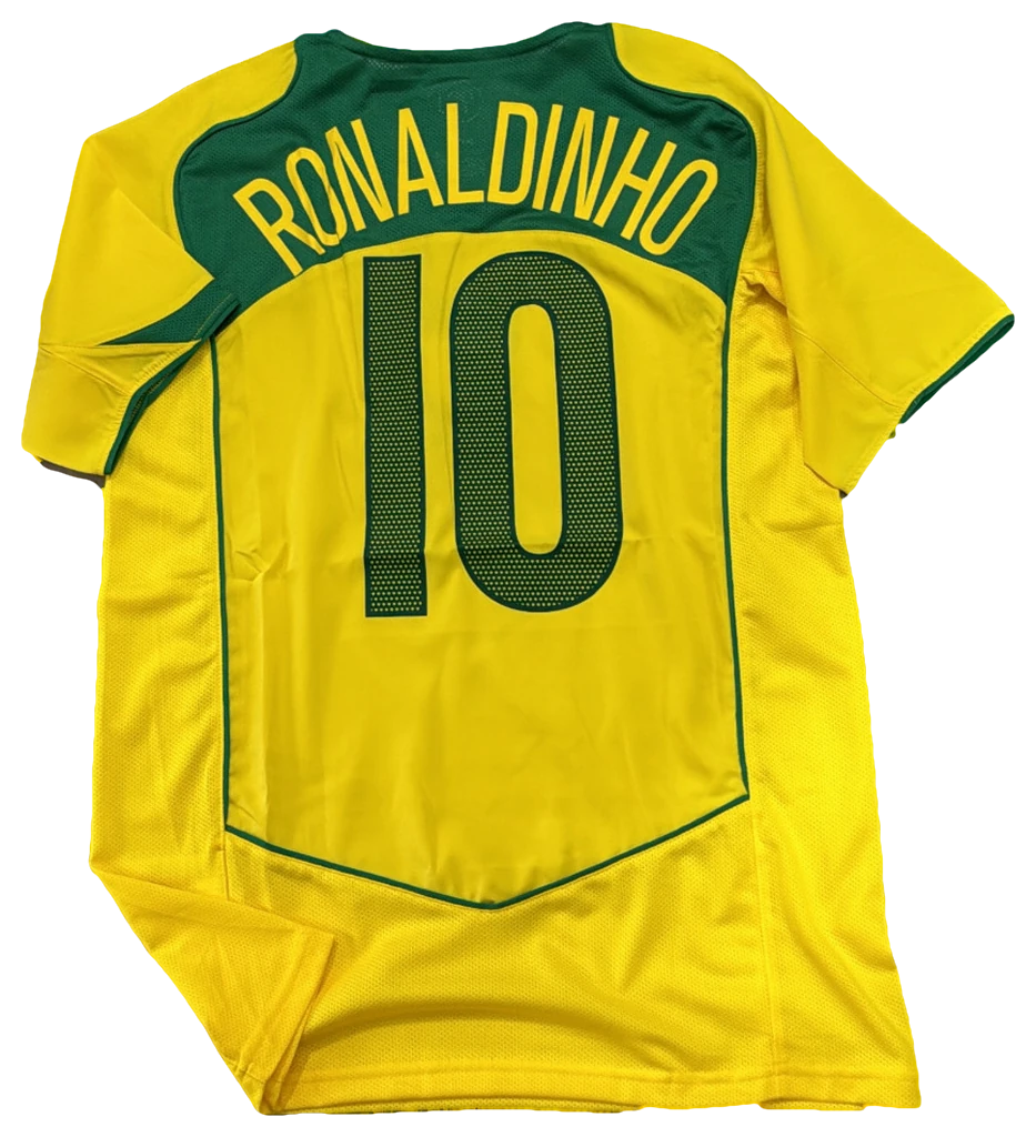 Camisa Brasil × Ronaldinho, 10 no círculo, costas