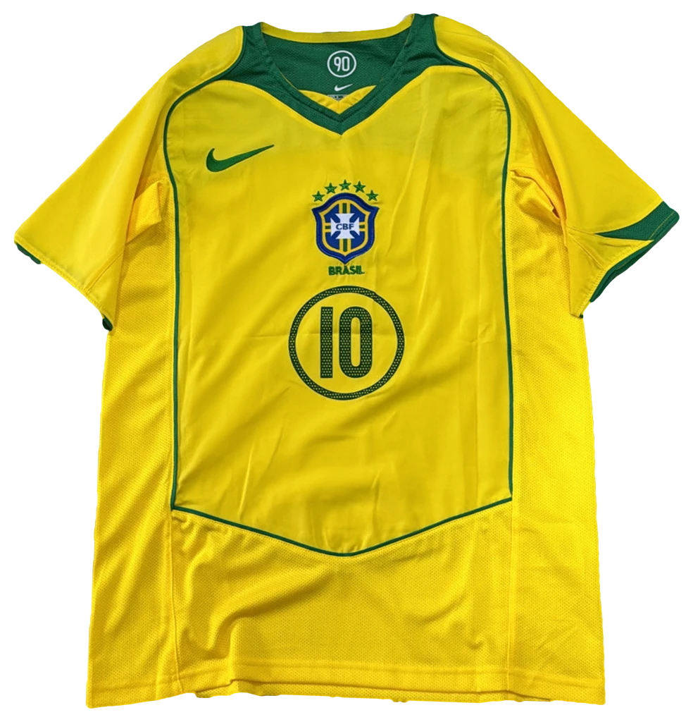 Camisa Brasil × Ronaldinho, 10 no círculo, frente