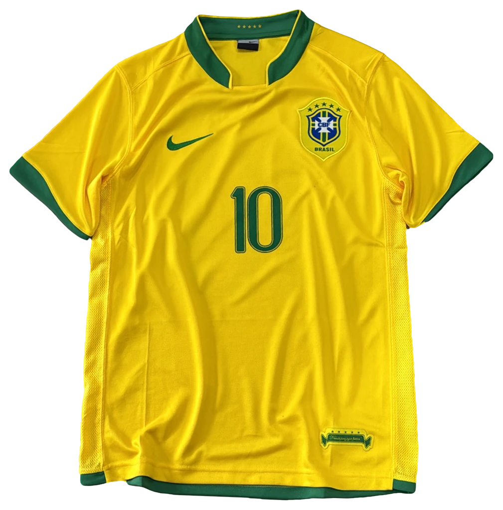 Camisa Brasil × Ronaldinho, amarela 10, frente