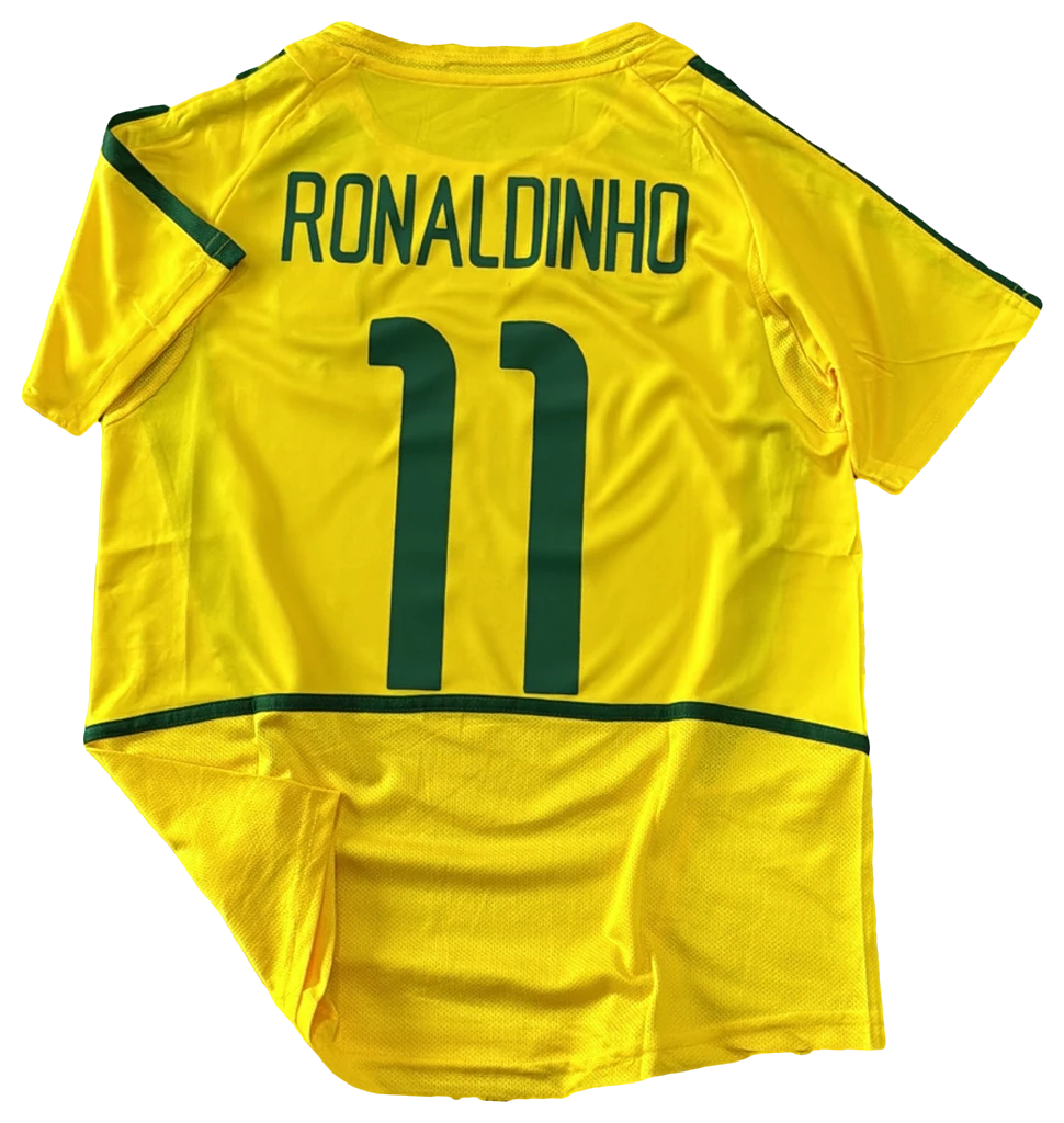 Camisa Brasil × Ronaldinho, amarela 11, costas