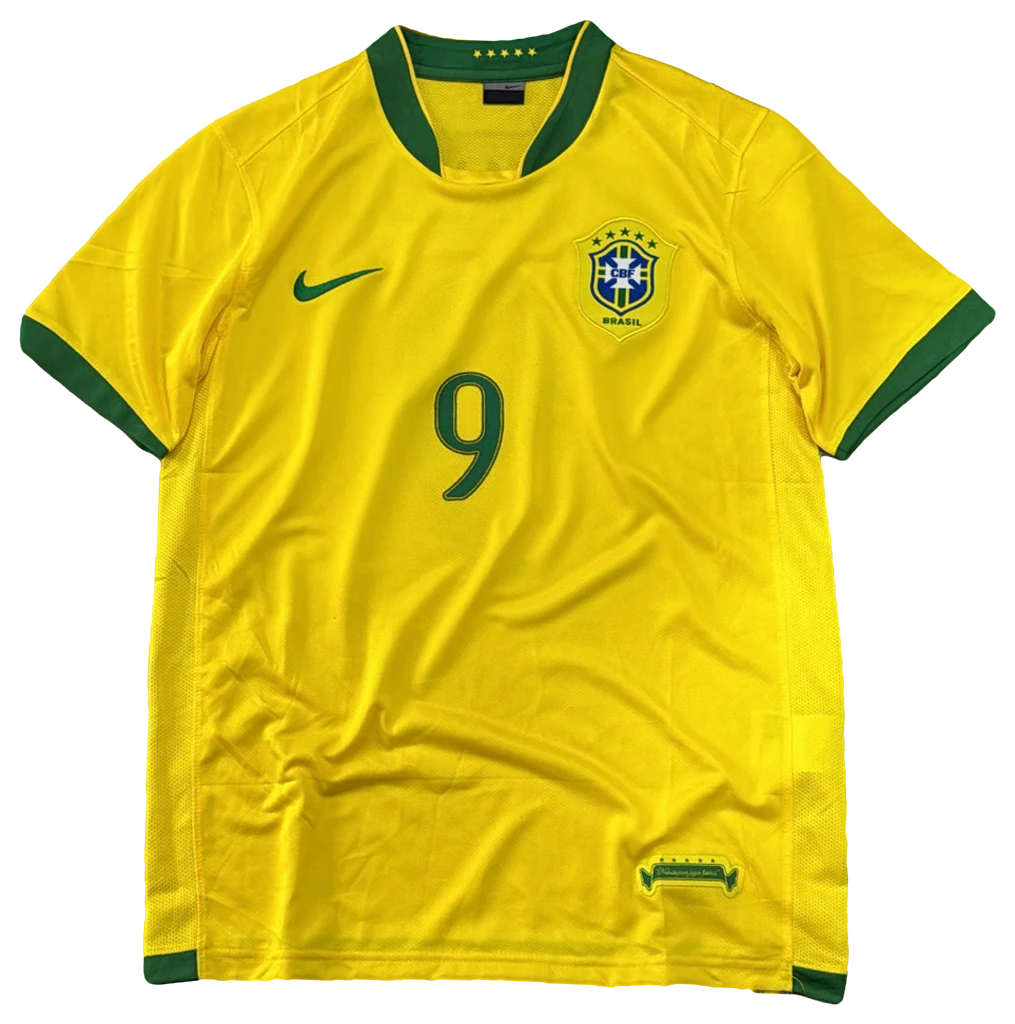 Camisa Brasil × Ronaldo, amarela lisa, frente