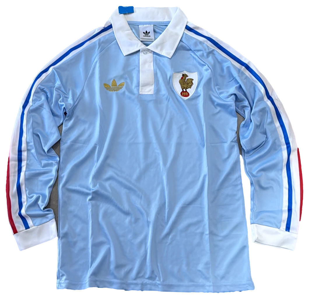 Camisa França Rúgbi, manga longa, frente