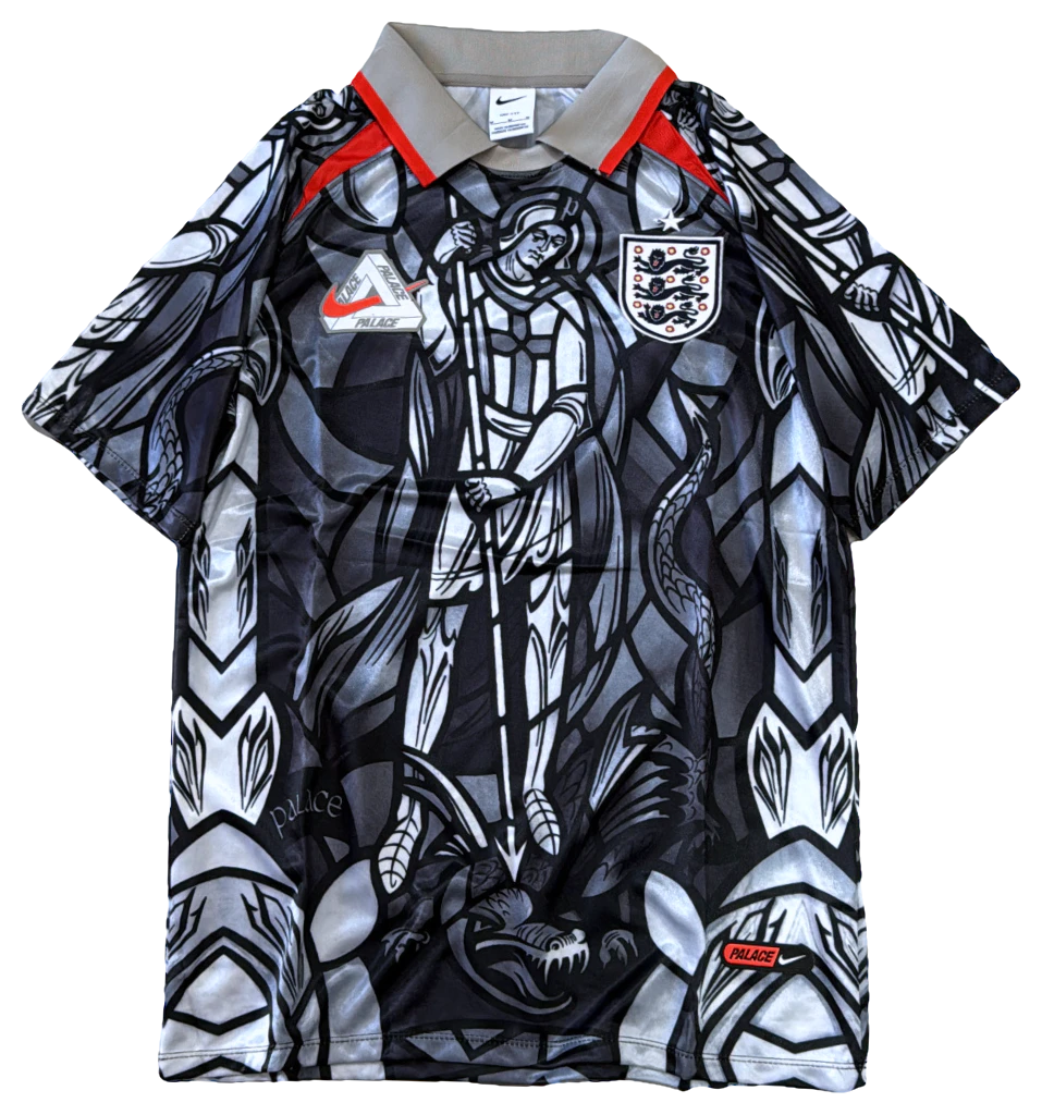 Camisa Inglaterra Pré-jogo Nike × Palace, frente