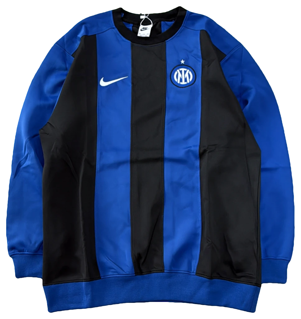 Blusa Inter de Milão Listrada azul e preta, frente