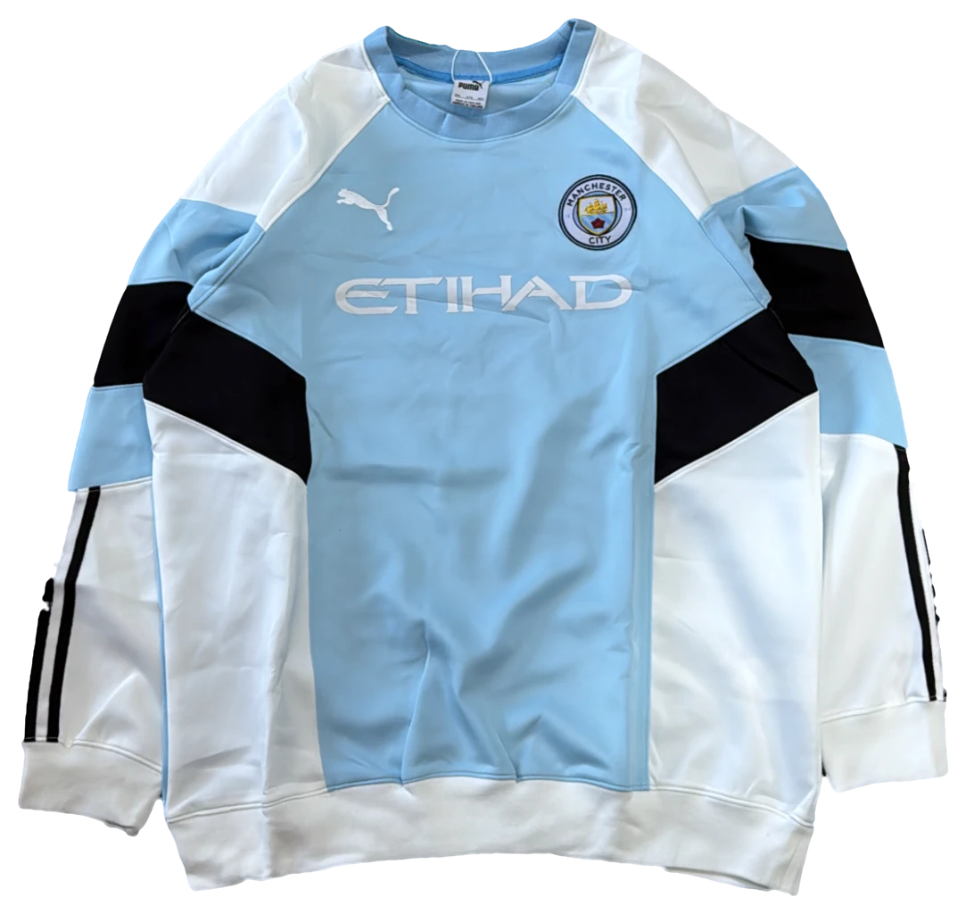 Blusa Manchester City Azul-celeste e branca, frente