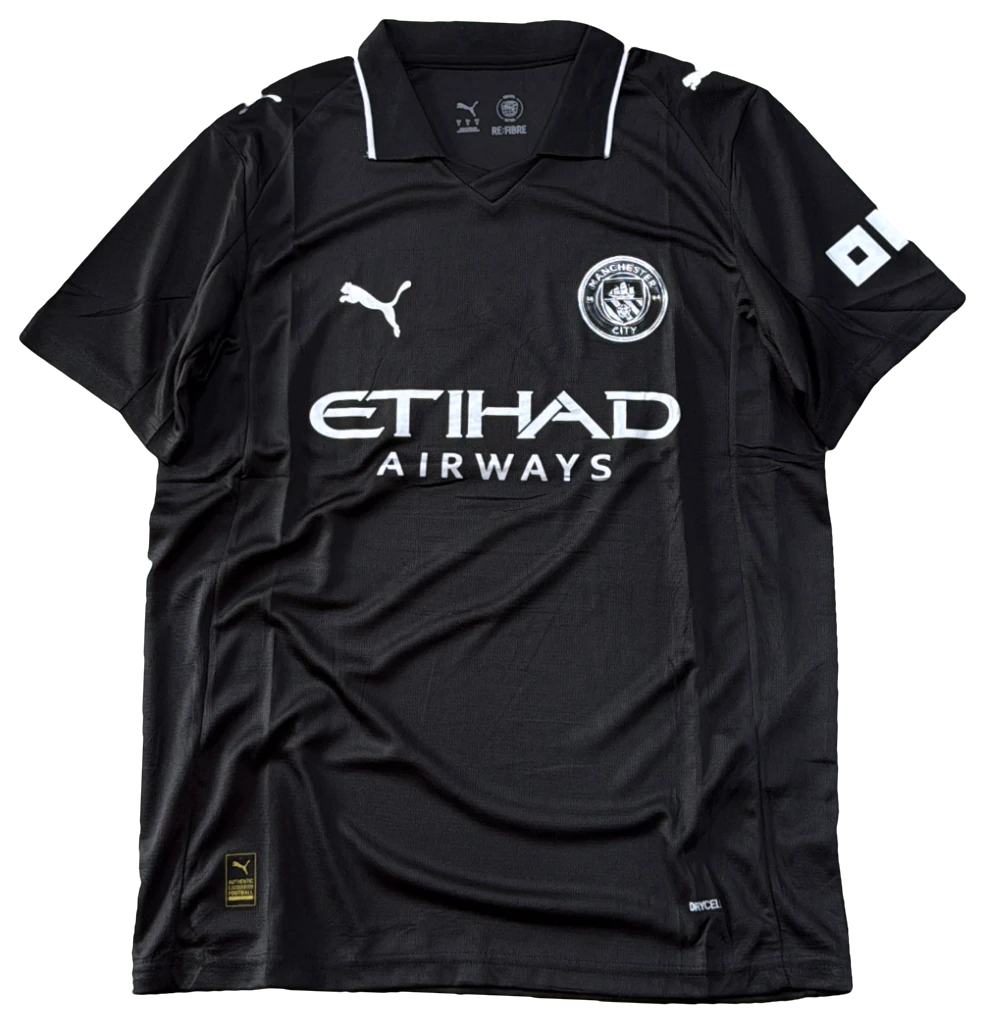 Camisa Manchester City Reserva preta, frente