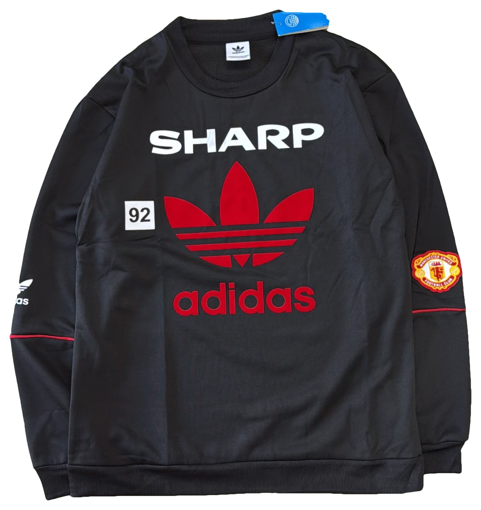 Blusa Manchester United Preta, SHARP, frente