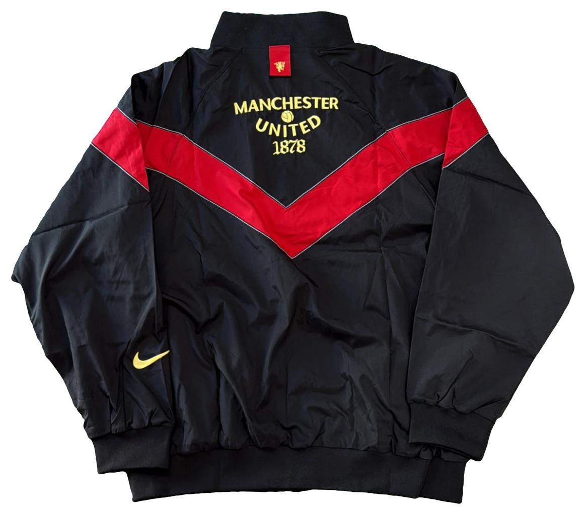 Blusa Manchester United Jaqueta preta e vermelha, costas