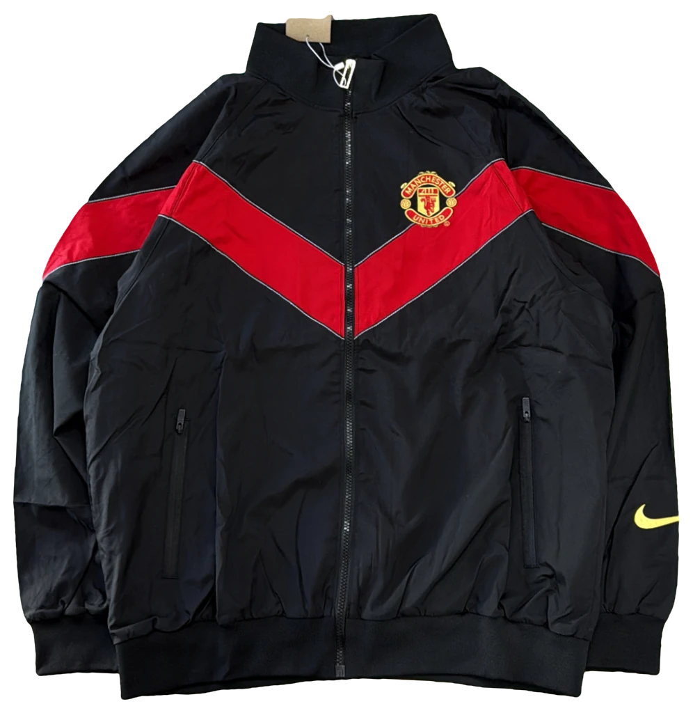 Blusa Manchester United Jaqueta preta e vermelha, frente