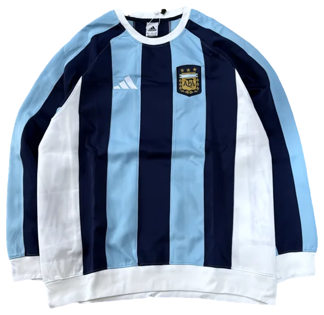 Blusa Argentina Listrada marinho e celeste
