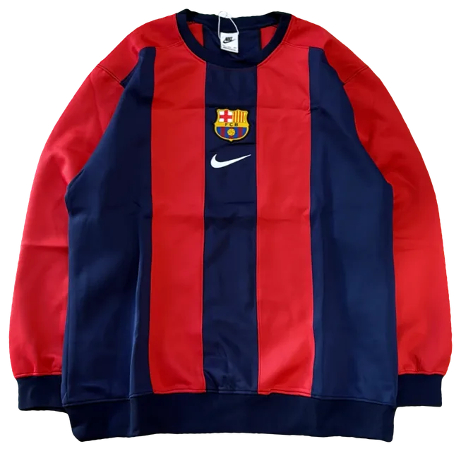 Blusa Barcelona Listrada azul e grená