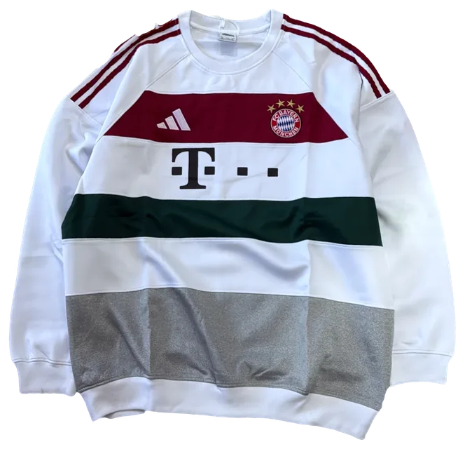 Blusa Bayern de Munique Branca com faixas
