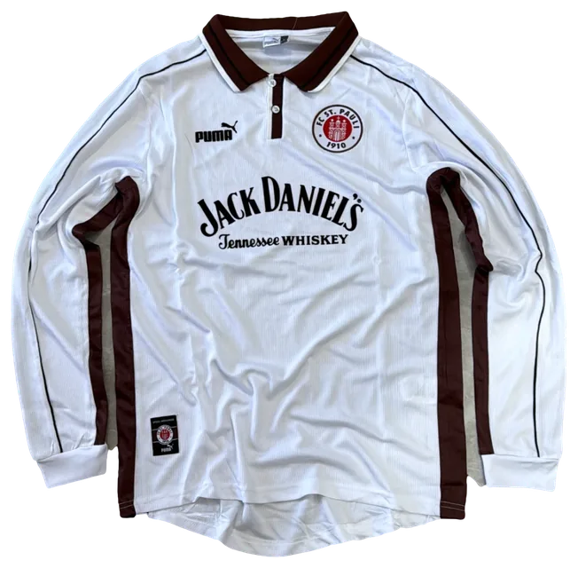 Camisa St. Pauli Branca com faixas marrons