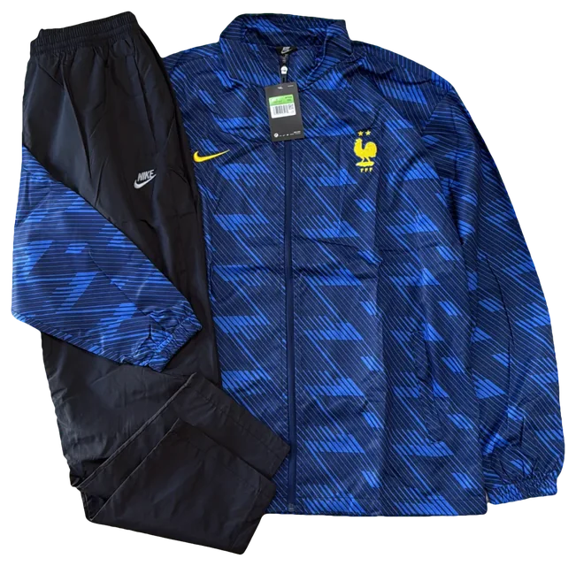 Conjunto França Azul estampado e preto