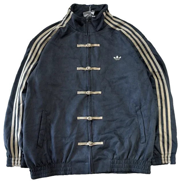 Blusa adidas Grafite, botões bege