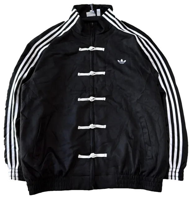 Blusa adidas Preta, botões chineses