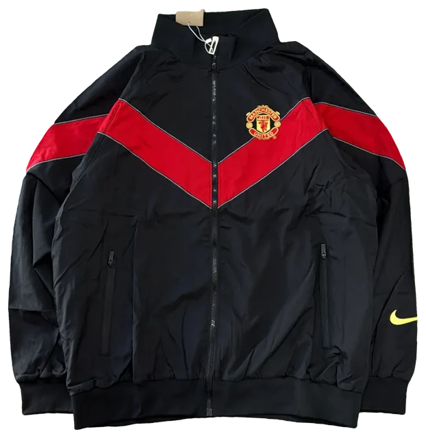 Blusa Manchester United Jaqueta preta e vermelha