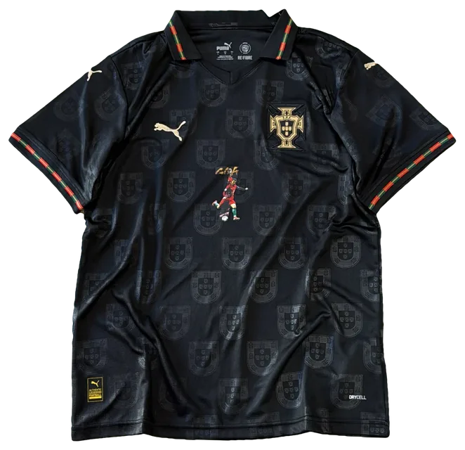 Camisa Portugal × CR7 Arte, preta