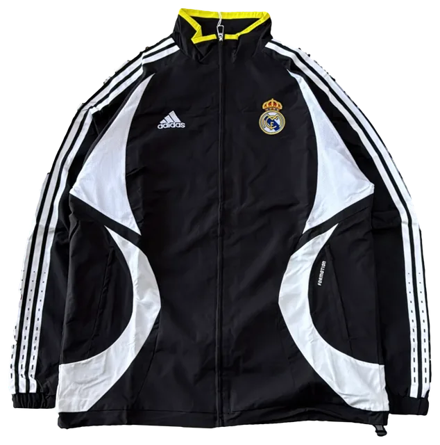 Blusa Real Madrid Jaqueta preta e branca