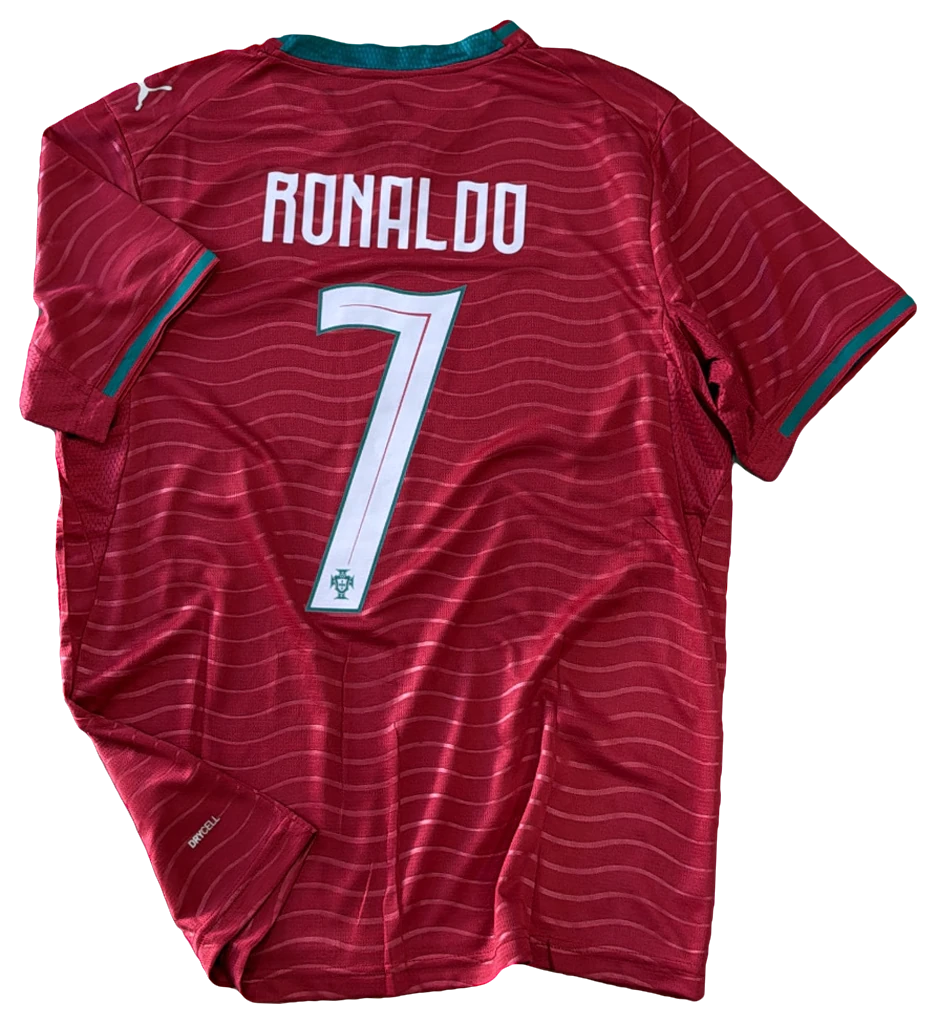 Camisa Portugal × CR7, vermelha, costas