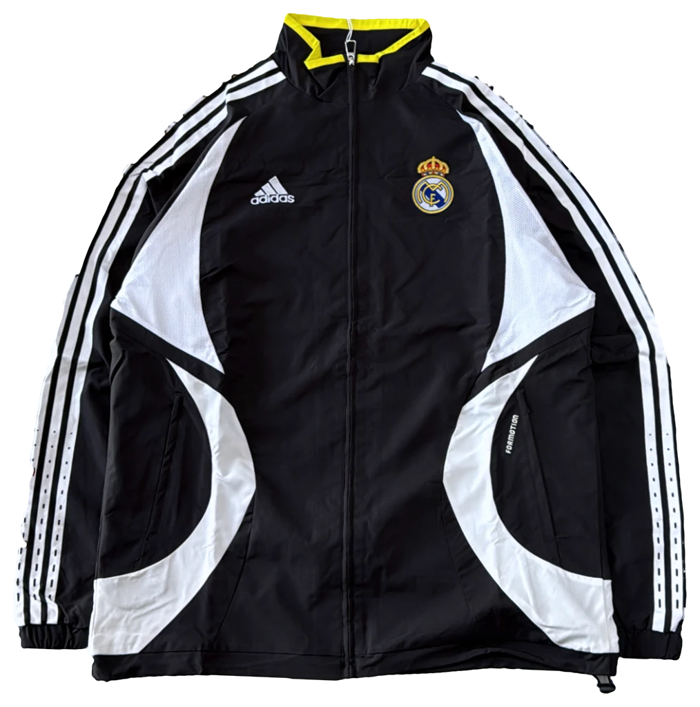 Blusa Real Madrid Jaqueta preta e branca, frente
